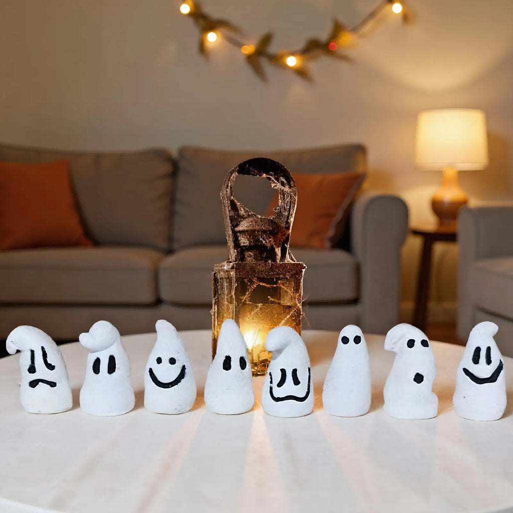 Halloween Luminous Ghost Figurines Glow Dark Miniature 8 Landscape Qme
