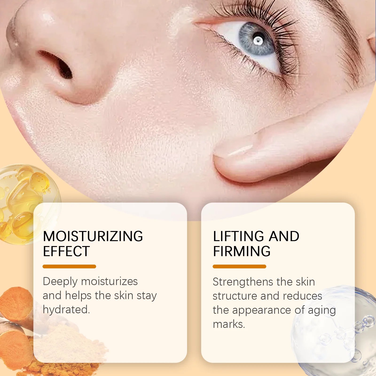 Turmeric Retinol Eye Cream Stick Anti Puffiness Dark Circle Removal Eye Bag Stick Fade Fine Line Brighten Moisturizing Skin Care Qme