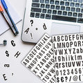 Vintage English Alphabet Stickers Self-adhesive Easy Peel Decals 100+ Qme F