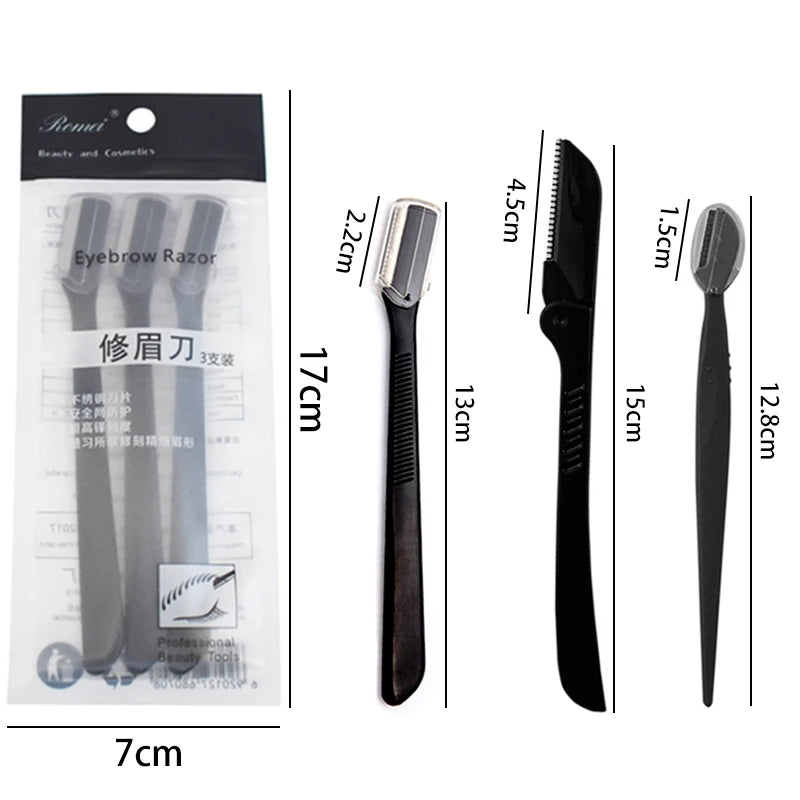 Eyebrow Trimmer Face Razor Portable Blades Shaver Knife Hair Remover Qme