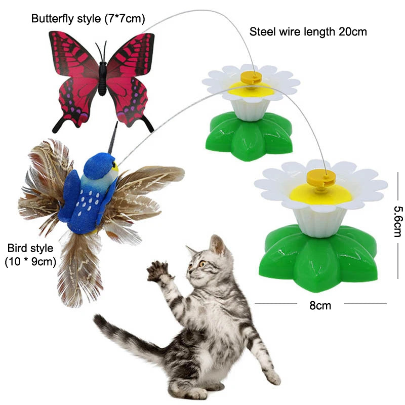 Intelligence Training Funny Pet Toys Rotating Electric Flying Bird Qme