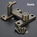 Antique Bronze Door Latch, Retro Sliding Bolt Lock, Vintage Security Gate Latch for Cabinets, Windows & Furniture Qme 2sets
