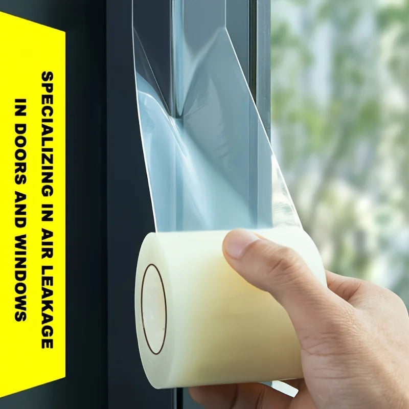 Window Door Weather Stripping Tape, Transparent Anti-leakage Seal Strip, Waterproof Windproof, Self-adhesive, No Residue Qme
