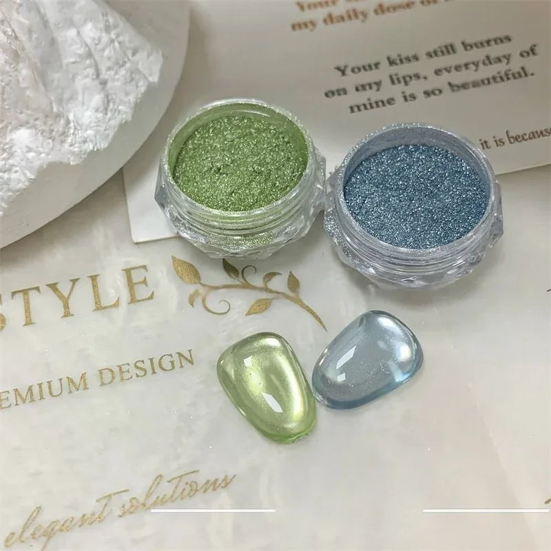 Manicure Super Flash Rich In Pigment Sparkling Mirror Effect Nails Shining Summer Nail Mirror Powder Metal Nail Art Tools Qme