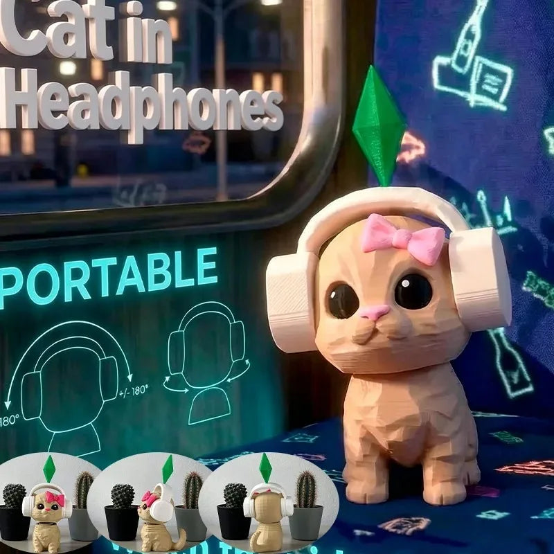 Wobbly Dancing Cat Car Accessory Sims Figurine Creative Dashboard Qme