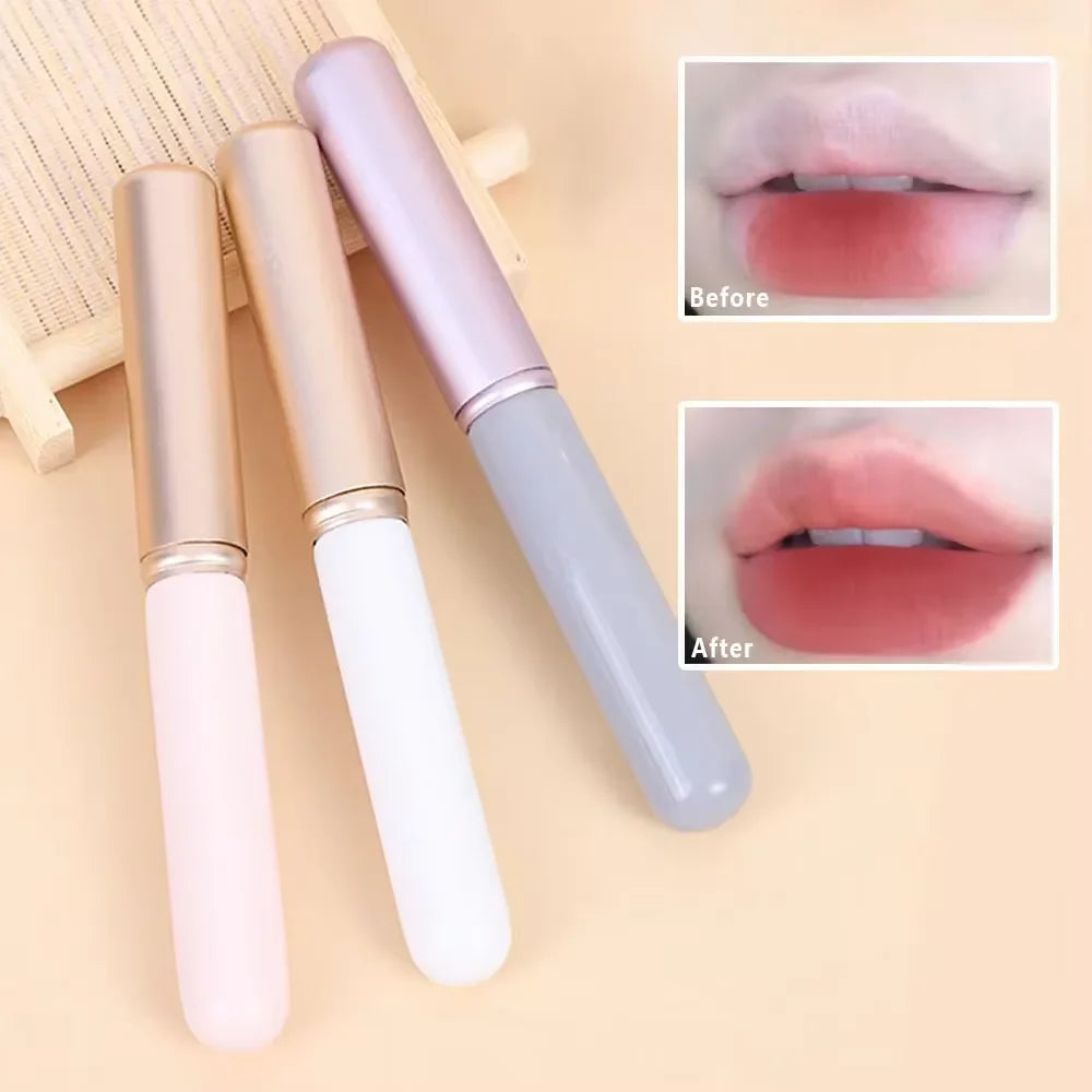 Mini Silicone Lip Brush Concealer Brushe With Cover Lip Mask Applicators Lip Gloss Brush Lipstick Brush Makeup Beauty Tool Qme