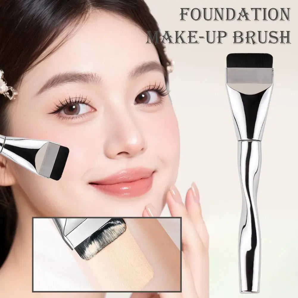 Flat Makeup Brush Ultra Thin Blade Concealer Liquid Cream Powder Qme