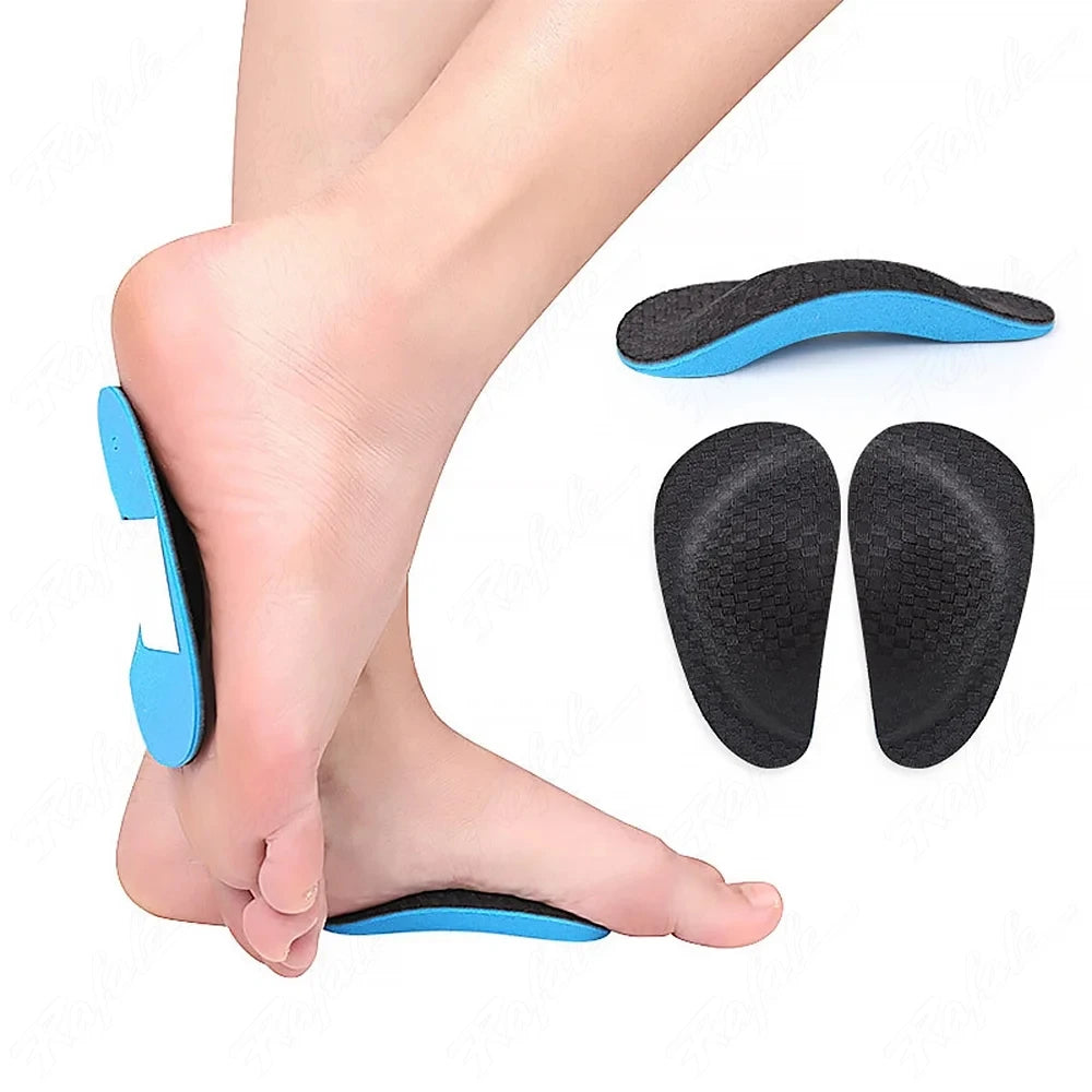 4 EVA Flat Feet Arch Support Orthopedic Insoles Pads Shoes Men Women Qme