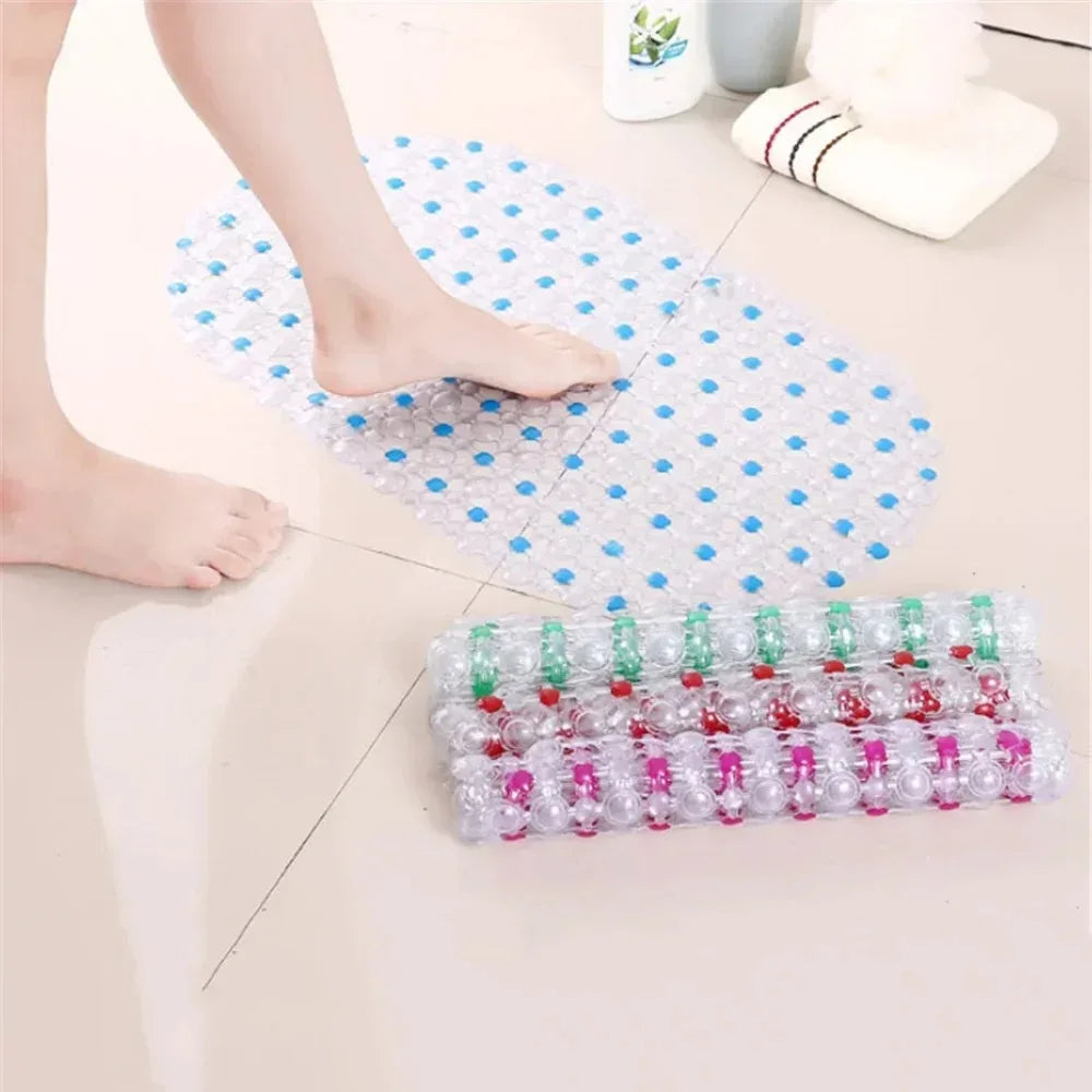 Household Non-slip Mat Bathroom Bath Massage Suction Cup Bathtub Rug Qme