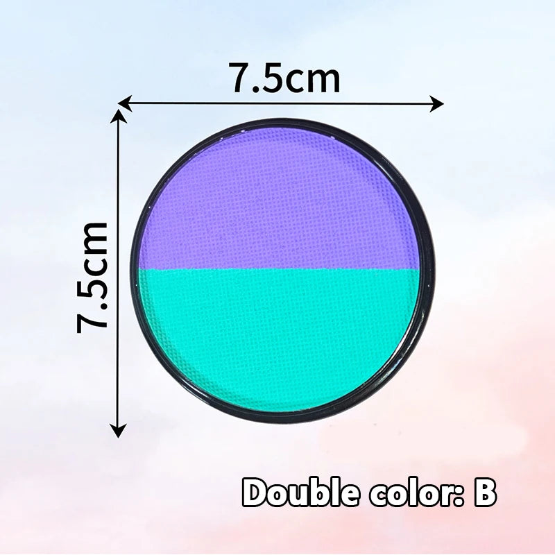 Multicolor Watercolor Face Paint Dual-tone Easy Wash Water-based Body Qme B