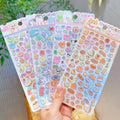 4PCS Japanese Cute Animal Candy Glass 3D Crystal Sticker, Reward Sticker for DIY Scrapbook Phone Case Notebook Decoration Qme 4pcs