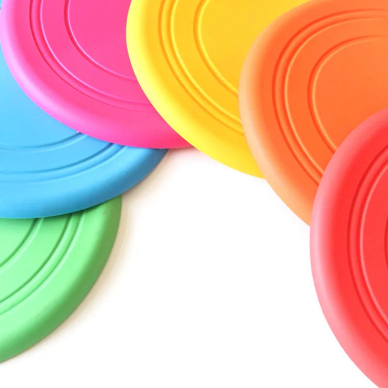 A 6 Colors Silicone Flying Saucer Funny Dog Cat Toy Dog Game Flying Discs Resistant Chew Puppy Training Interactive Pet Supplies Qme