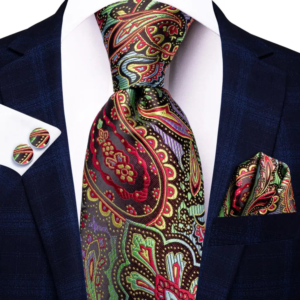 Blue Business Solid Plaid Striped Men's Tie Necktie Ties Men Formal