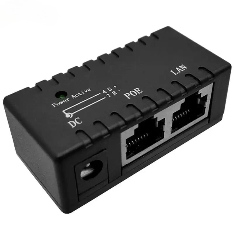 5PCS POE Injector Splitter Combiner Module 5-48V for CPE Wireless AP IP Camera Surveillance Power Supply Qme Black-B