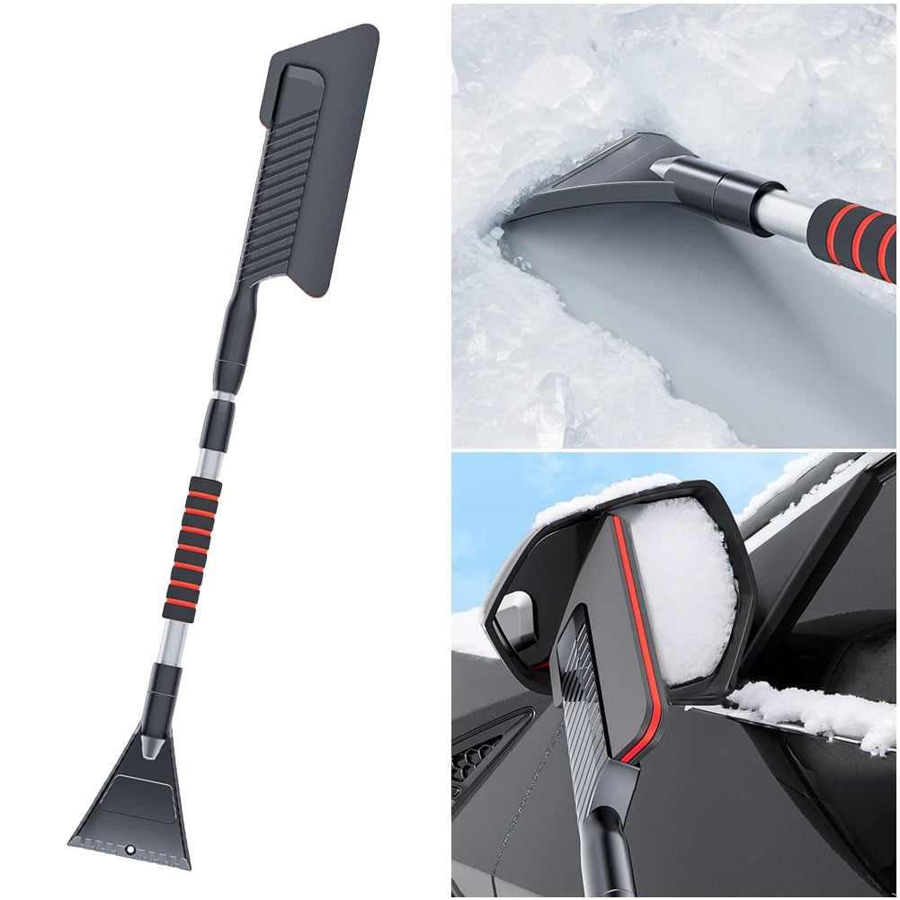 3 In 1 Windshield Snow Remover Universal Retractable Snow Remover Front Windshield Ice Scraping Defrost Broom Auto Cleaner Tool Qme