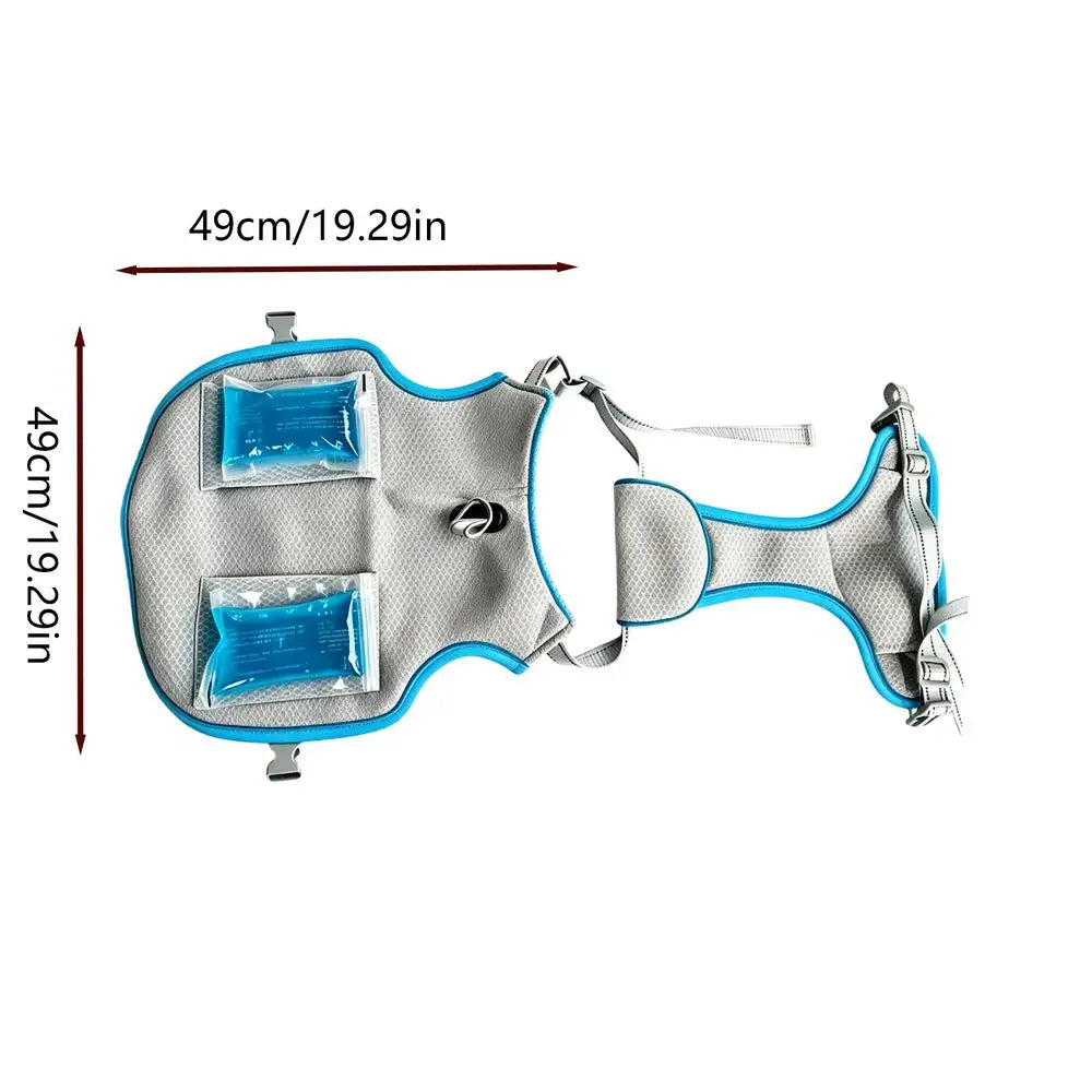 Dog Cooling Shirt Breathable Evaporative Mesh Clothes Summer Heat Relief Puppy Shirt For Small Medium Large Home Travel Beach Qme green China Mainland
