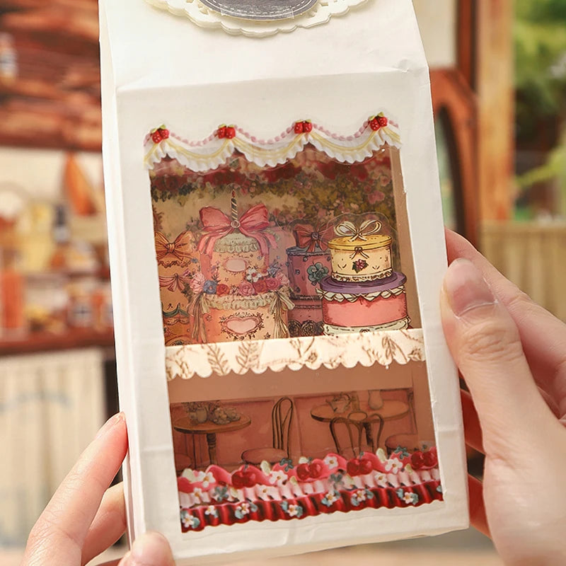 Vintage Cake Sticker Pack, Perfect for Creating Sweet Atmosphere Works, Versatile Creative Collage Material for Multiple Scenes Qme