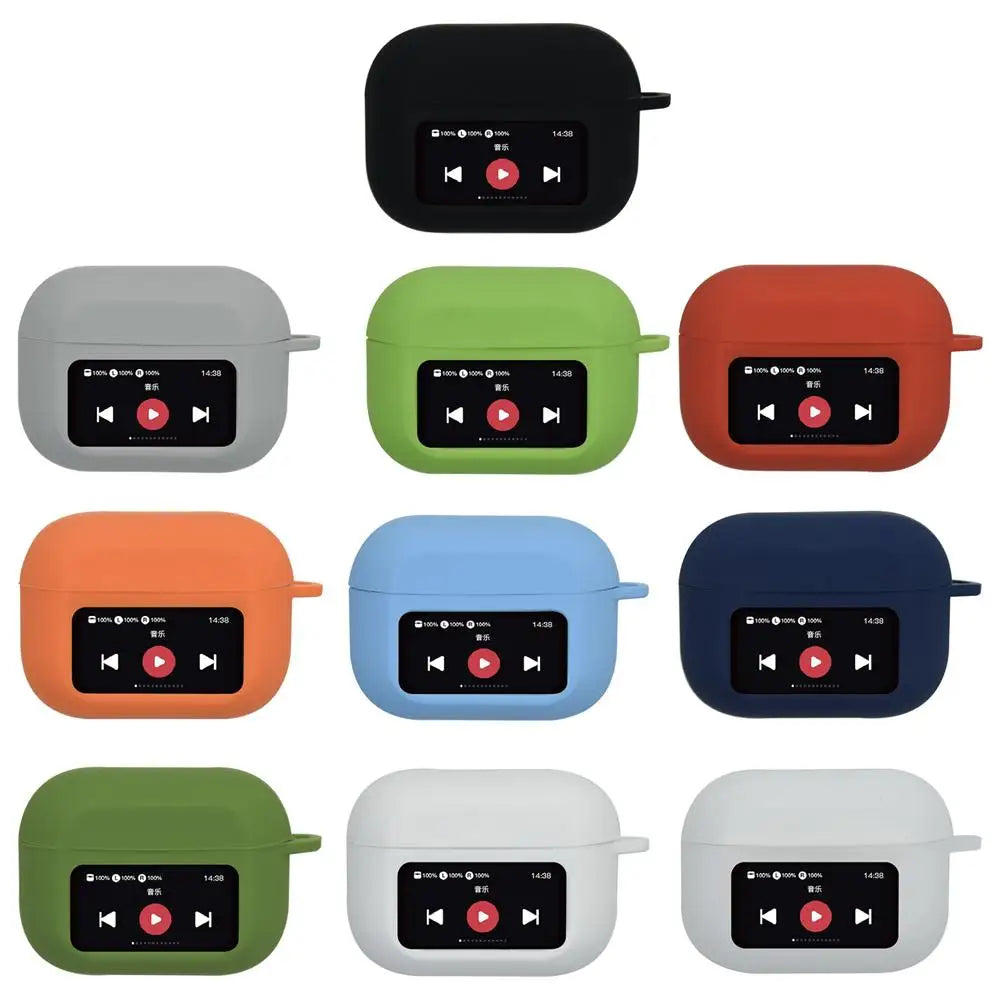 Headphones CASE For AirPods A9 Pro With Screen Corners Shockproof Anti-slip Full Cover Protective Case For AirPods A9 Pro Qme