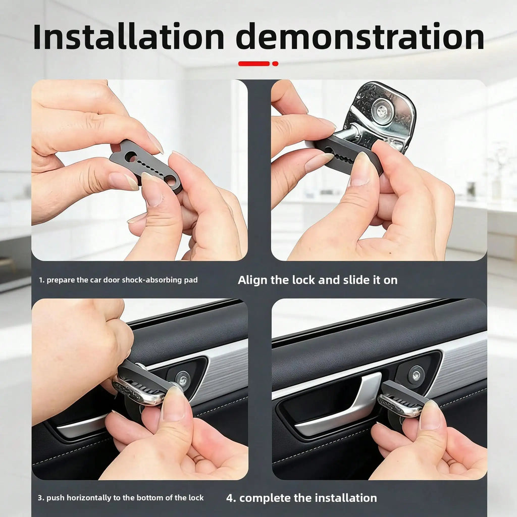 Car Door Shock Absorber Universal Buckle Soundproof Deadener Damper Qme
