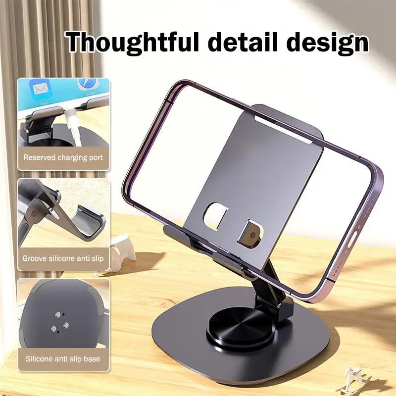 Rotating Table Cell Phone Holder Support Desktop Stand Mount Qme