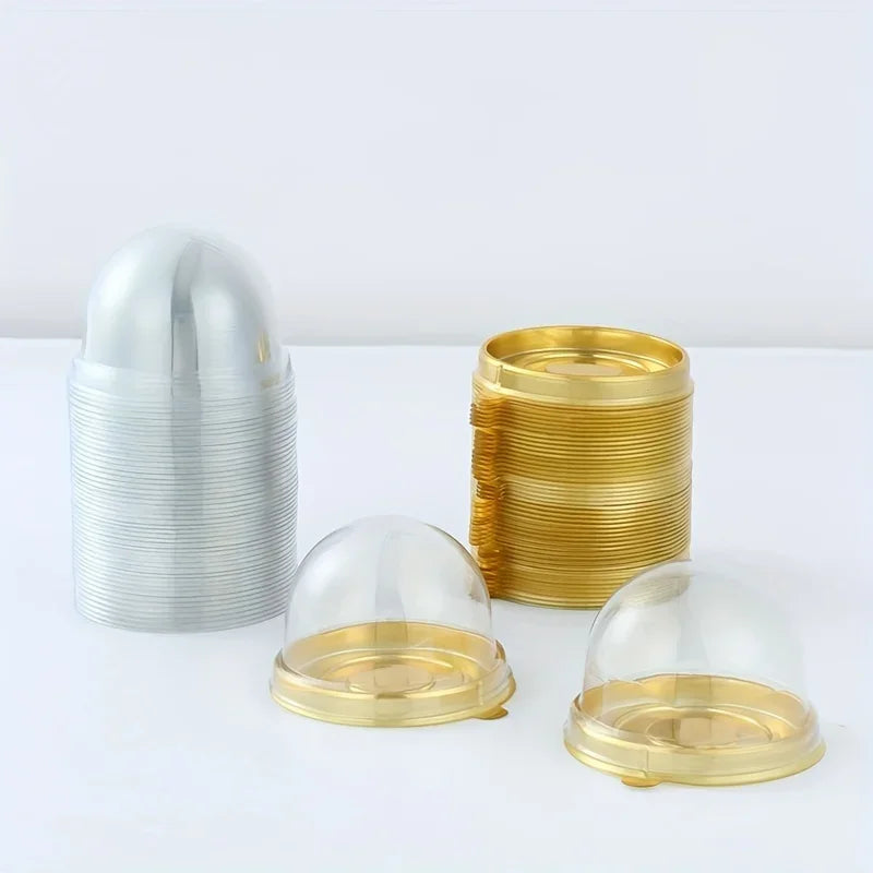 Sweet dessert egg custard box, circular mooncake dome packaging box, mooncake container for baking food packaging box, Qme