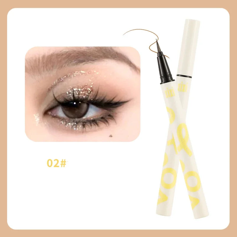 Liquid Aurora Blue Shiny Eye Liner Pen Glitter Phosphorescence Pigment Waterproof Shimmer Sparkling Eyeliners Diamond Eye Makeup Qme 02