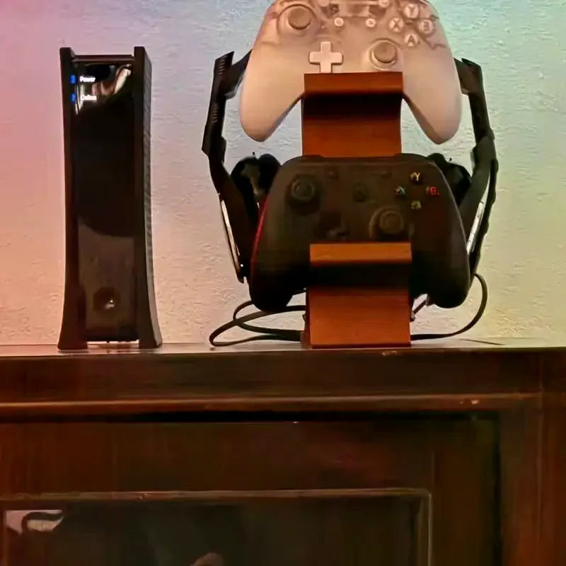 3-in-1 Controller Stand Desk Headset Holder Organizer Compact Storage Qme