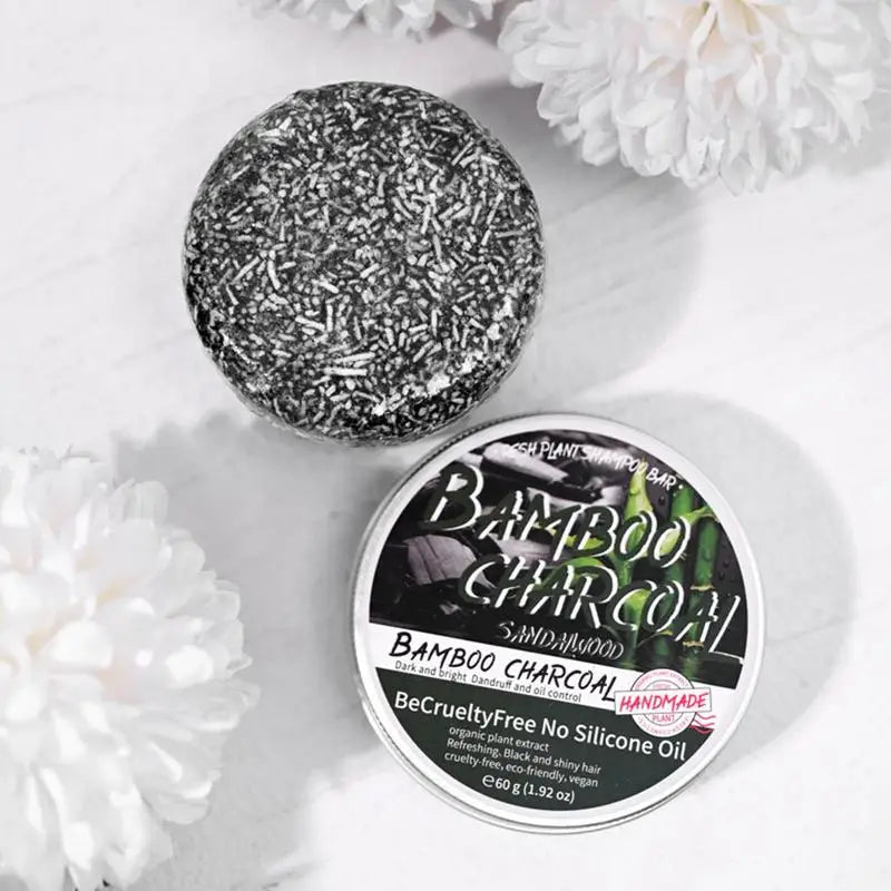 60g Hair Soap Hair Darkening Shampoo Bar Repair Gray White Hair Color Dye Hair Shampoo Natural Grey Gloss Black Soap Qme