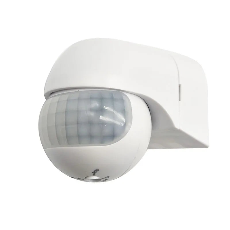 PIR Human Body Infrared Sensor Long-distance Wall Waterproof Outdoor Sensor Switch Sensor Detector 12 eters Qme white