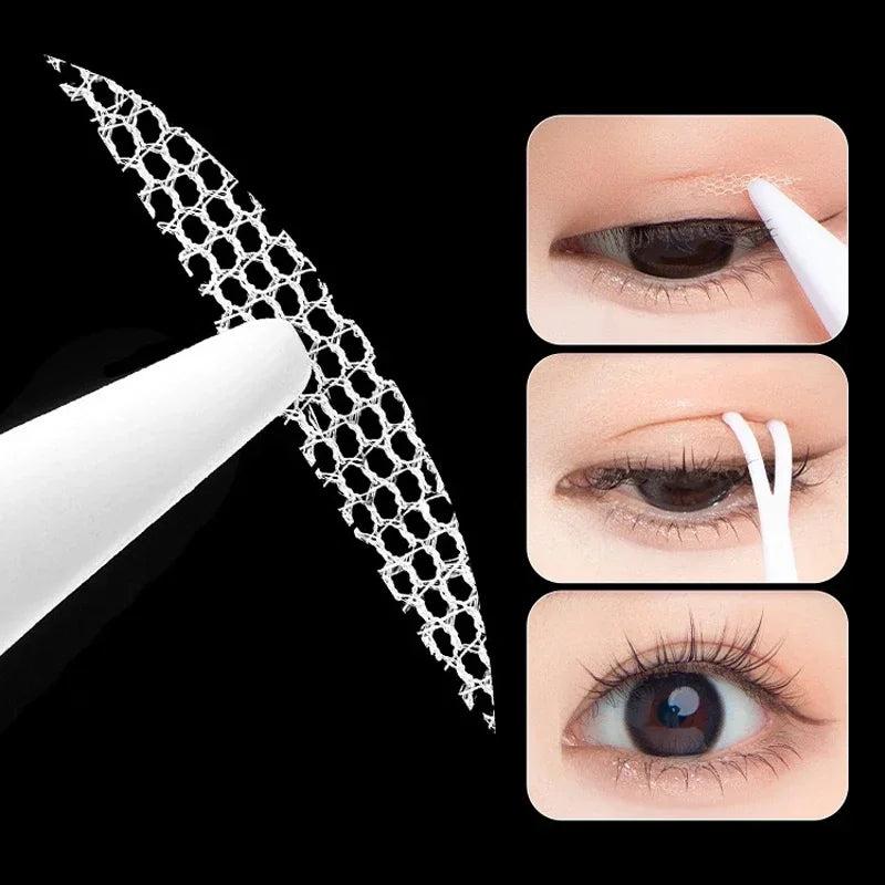 600PCS Double Eyelash Tape Invisible Eyelid Lift Band Self Adhesive Transparent Eyelid Decals Fiber Waterproof Eye Stickers Qme