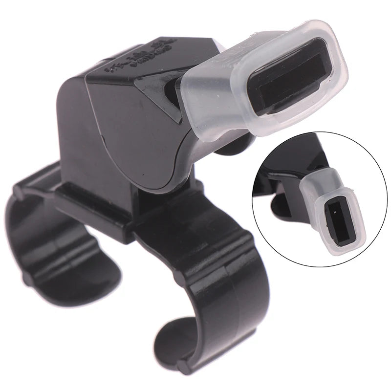 Black Plastic Pealess Finger Grip Sports Skate Football Referee Mouth Qme