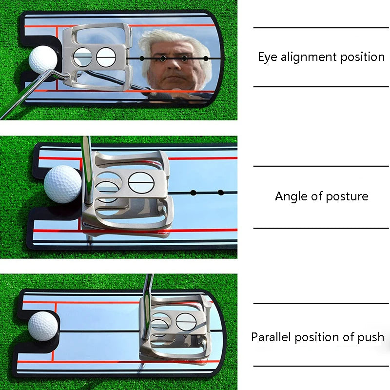 Golf Eye Line Practice Swing Training Aids Putting Alignment Mirror Qme Default Title