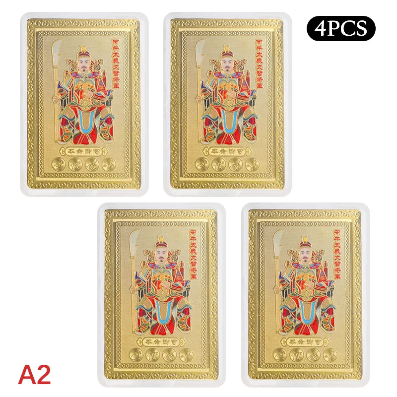 2026 Mini Tai Sui Card Horse Year Feng Shui Blessing Card Amulet Safety Health Wealth Portable Statue Protective Gift Home Decor Qme A2