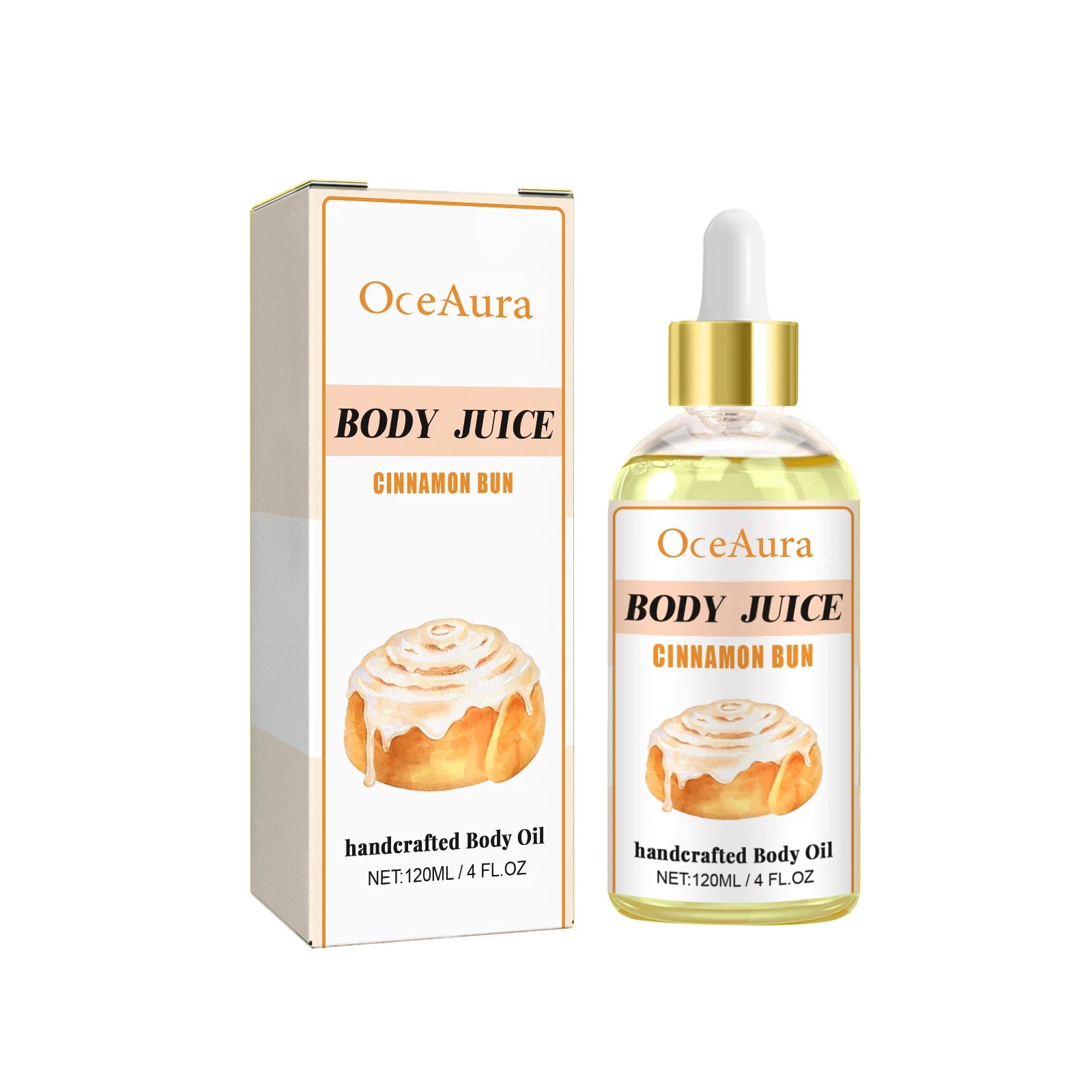 Sweet Fragrance Body Oil Multiple Delightful Scents Moisturizing Nourishing Skin Care Lightweight Non Greasy Fast Absorbing Qme Cinnamon bun