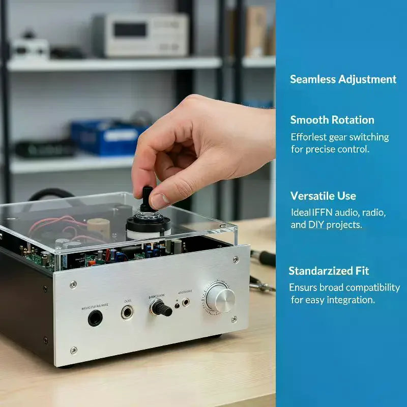 RS26 1/2/3/4 Pole Position 3/4/6/12 Selectable Band Rotary Channel Selector Switch Single Deck Rotary Switch Band Selector Qme