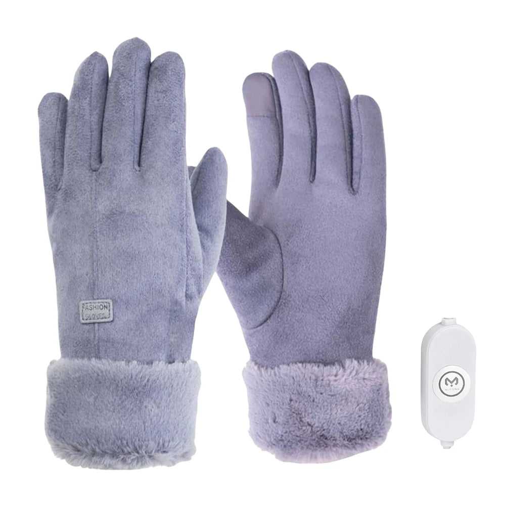 Electric Warm Gloves 3 Gear Adjustment Heating Thermal Gloves 10000mAh Motorbike Racing Riding Gloves Windproof Touch Screen Qme b