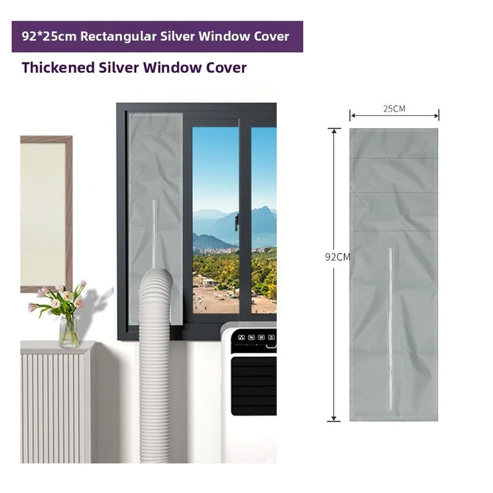 Portable AC Window Seal Kit Sliding Window Vent Cloth For Air Conditioner Hose Insulation Energy Saving Sealing Accessories Qme A Single Hole