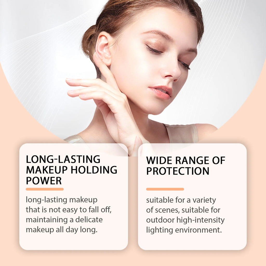 Sunscreen Loose Powder SPF35+ Oil Control Covering Pore Matte Sunblock Waterproof Full Coverage Lasting Makeup Setting Powder Qme