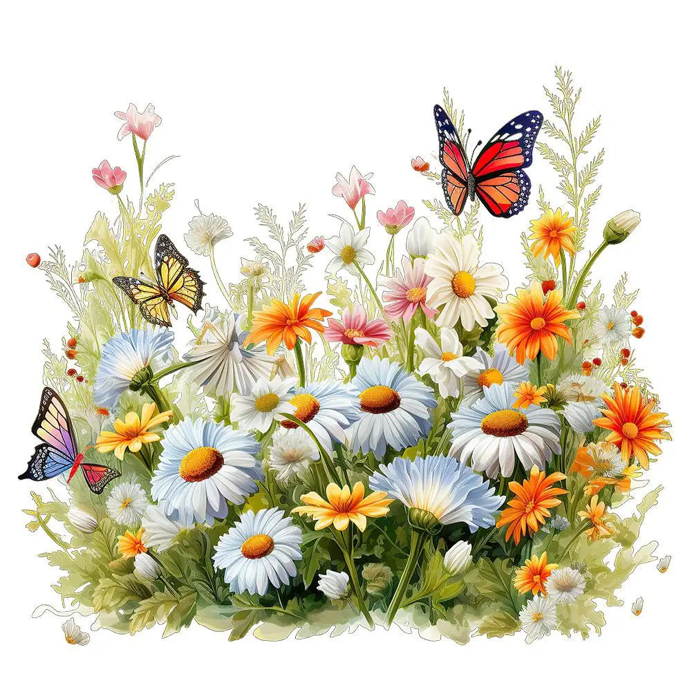 Wall Stickers Butterfly Flower Removable Wall Decal Self Adhesive Toilet Bathroom Refrigerator Sticker Living Room Bedroom Decor Qme