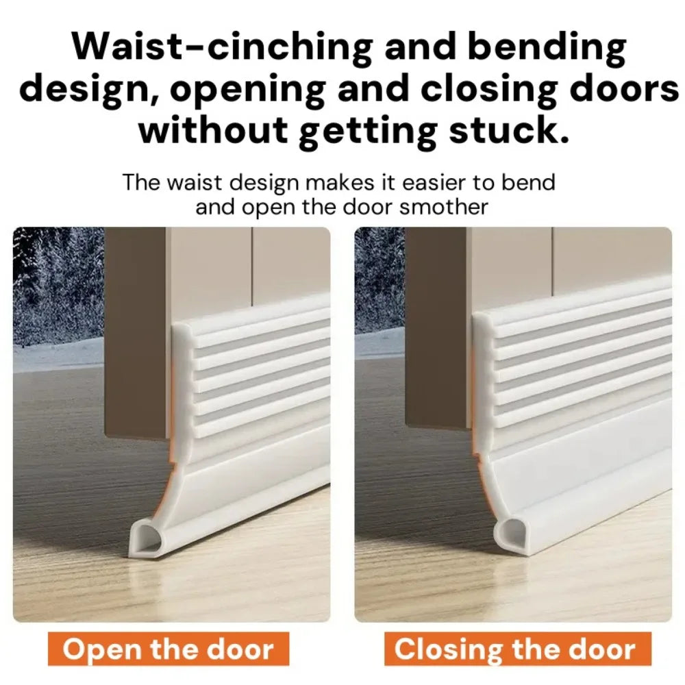 1M Door Sealing Strip Windproof Soundproof Waterproof Barriers for Doors Windows Insect Proof Filling Strip for Door Bottom Gap Qme
