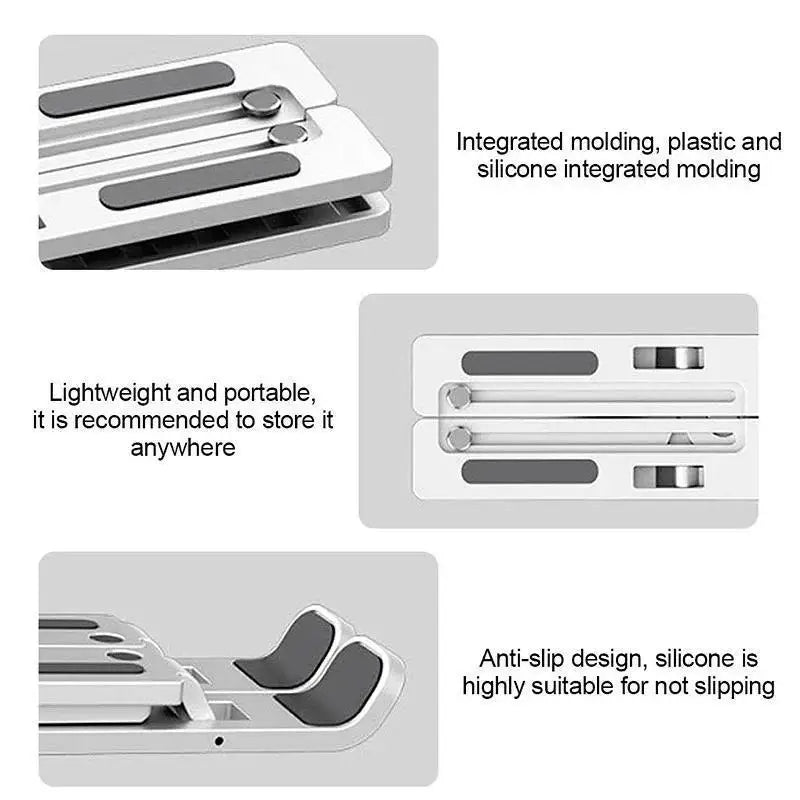 Portable Laptop Stand Foldable Support Base Notebook Stand For Computer Laptop Holder Cooling Pad Riser Macbook Stand Laptop Qme