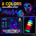 8pcs Colorful Luminous Pen Human Face Paint Painted Pen Student Children Creative Painting Fluorescent Marker Pen Qme 8 colors