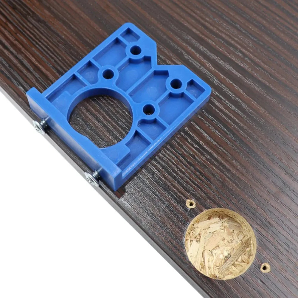 35mm Hinge Hole Drilling Guide Locator DIY Wood Furniture Door Cabinets Hinge Installation Drilling Jig ABS Woodworking Tools Qme