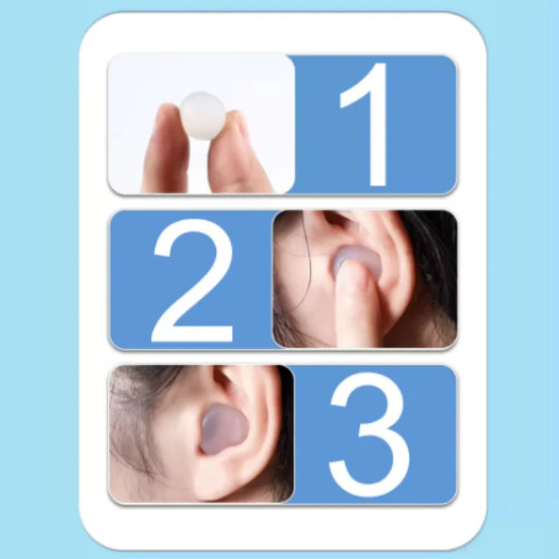 6pcs Silicone Sleeping Ear Plugs Sound Insulation Noise Reduction Earplugs Anti Noise Ear Protection Reusable Earplugs Qme