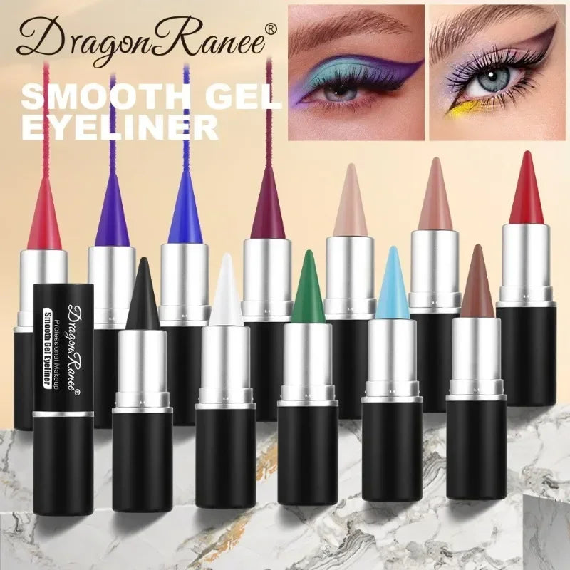 Creamy Texture Eyeliner Black Red Matte Easy Coloring Sweatproof High Pigment Eyeliner Pencil Daily Makeup Accessories for Women Qme