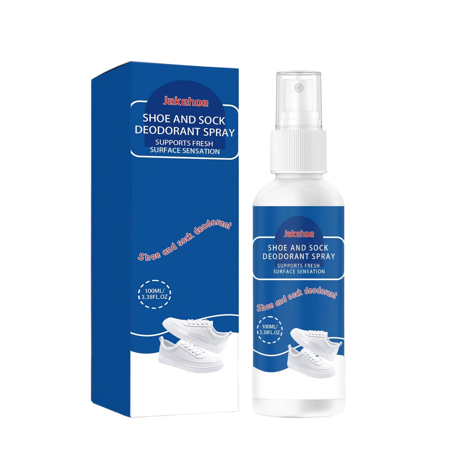 Shoe & Sock Deodorant Spray Neutralizing Unpleasant Odor Reducing Bacterial Growth Quick-Dry Deodorizer Footwear Freshener Spray Qme 100ml Boxed