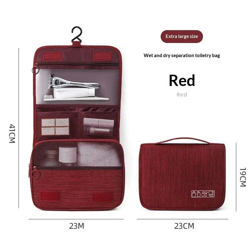 Waterproof Hanging Travel Toiletry Bag Large Capacity Multiple Pockets Perfect For Trips Vacations Getaways Qme A12