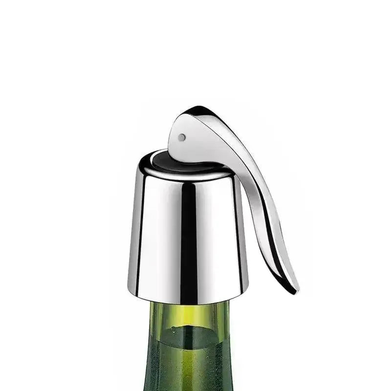 Wine Bottle Stopper Stainless Steel Wine Bottle Plug With Silicone Reusable Vacuum Sealer Bottle Plug Retain Wine Freshnes Qme