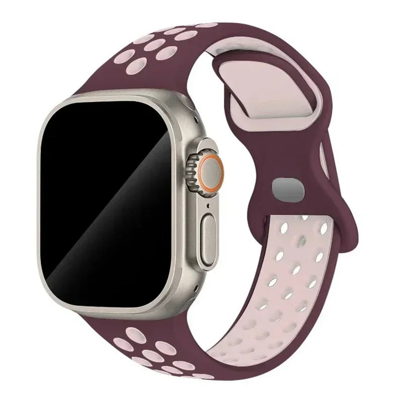 Silicone Strap Apple Watch Band Ultra 2 Sport Bracelet Iwatch Series