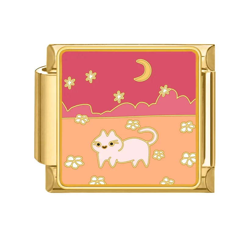 2025 Women Fashion Heart Taichi Blue Sea Scenery Moon Flower Night